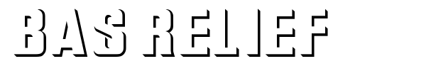 Bas Relief font preview